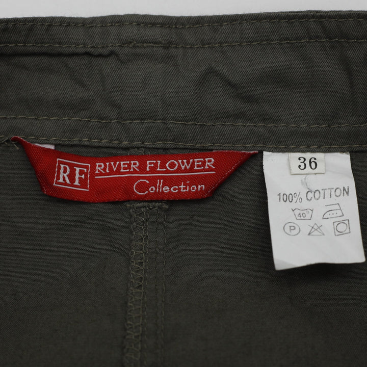 Y2K Ladies River Flower Skirt Embroidery Cargo Mini Skirt Size 36
