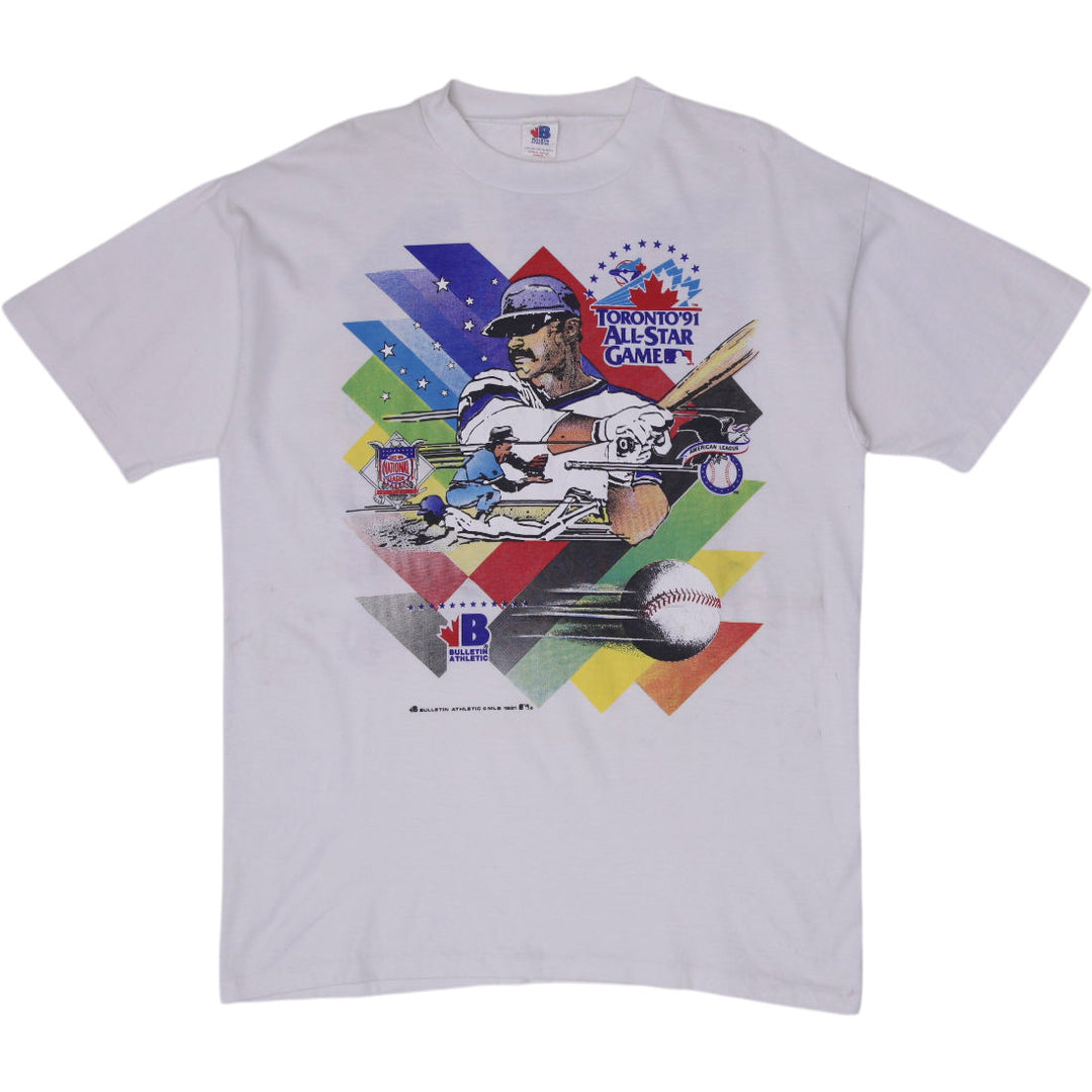 Vintage 1991 MLB Allstar Game Baseball Graphic T-Shirt Size OS | Migration_T-Shirts | Fashion Rerun