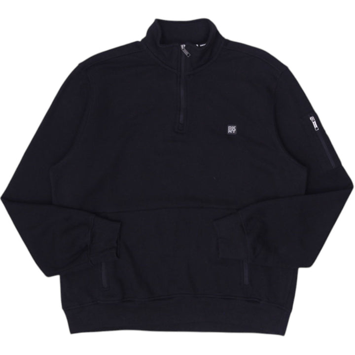 Mens DKNY Quarter Zip Black Sweatshirt
