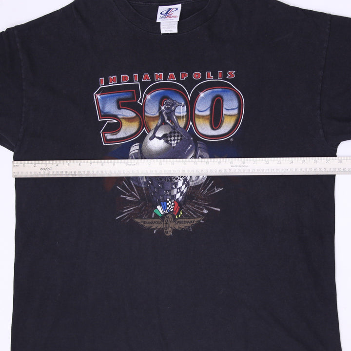 Vintage Logo Athletic Indy 500 T-Shirt  Black Indianapolis Motor Speedway 2XL
