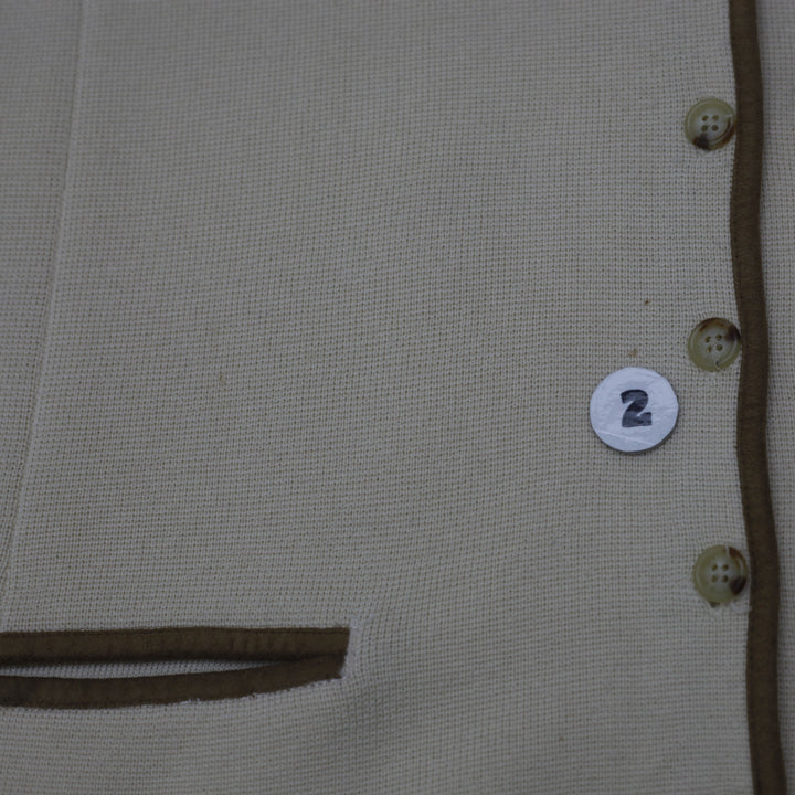 Vintage Ladies Ralph Lauren Cardigan Cream Wool Buttoned Contrast Trim Size XL | Migration_Knitwear & Sweater | Fashion Rerun
