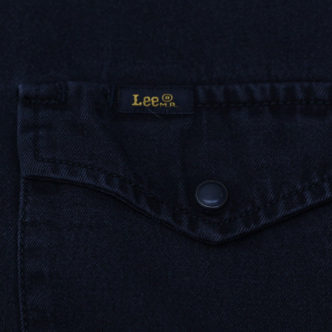 Vintage Lee Black Western Button Long Sleeve Union Made Shirt