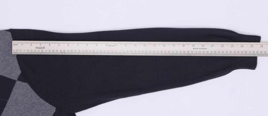 Mens Lacoste V-Neck Argyle Long Sleeve Sweater