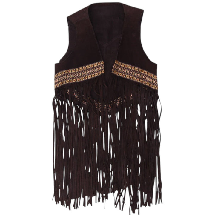 Vintage Ladies Suede Fringe Vest