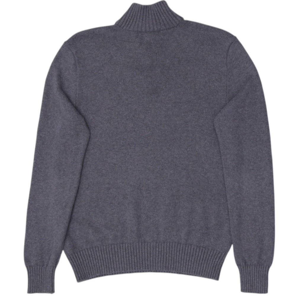 Mens Polo By Ralph Lauren Gray Cotton Button Neck Knitwear Sweater M | Migration_Knitwear & Sweaters - Side V | Fashion Rerun