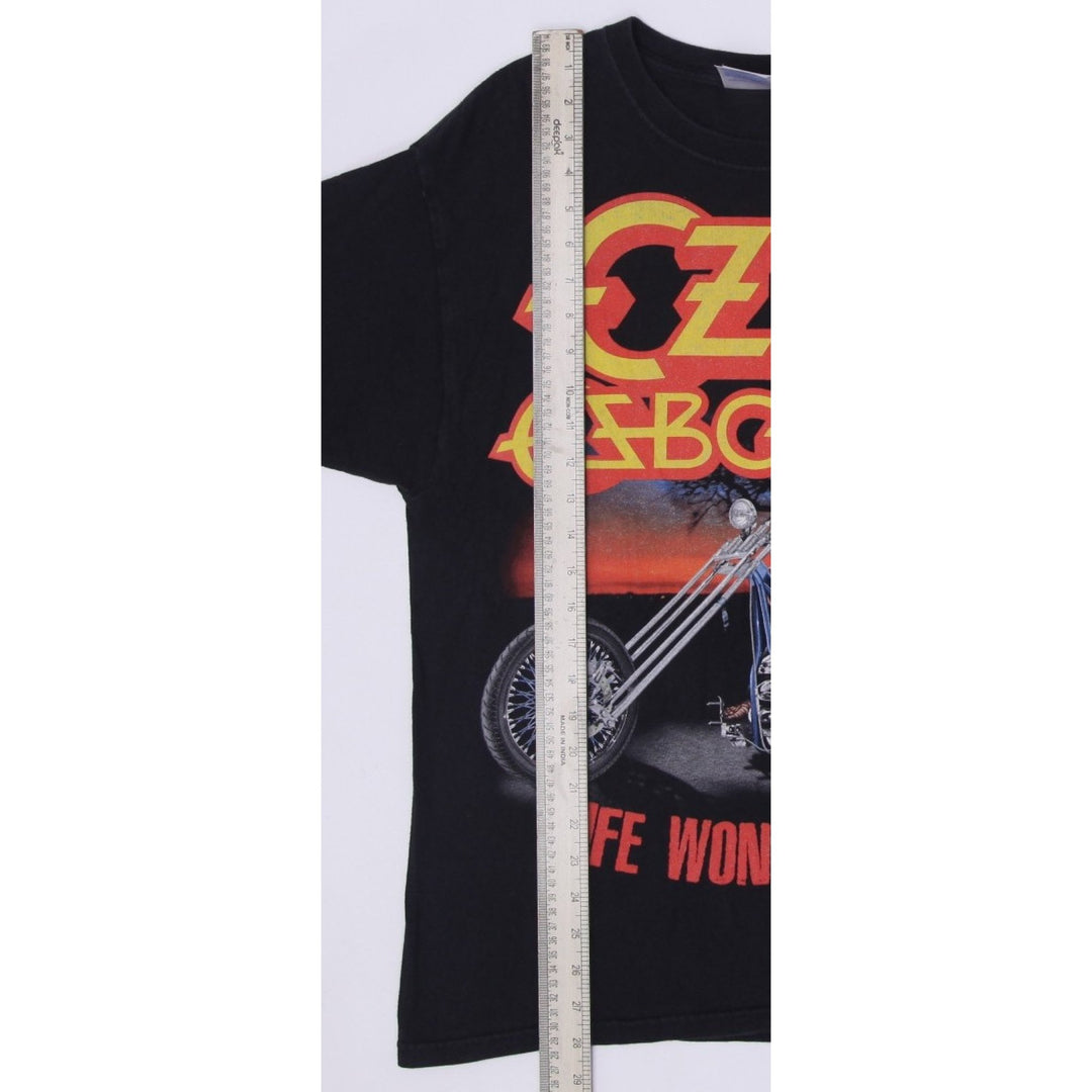 Mens Black Ozzy Osbourne "Life Won't Wait" Tour T-Shirt