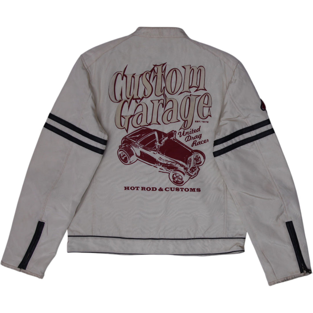 Vintage Mens Oscar Leopold Moto Bomber Custom Garage Racing Jacket Size M