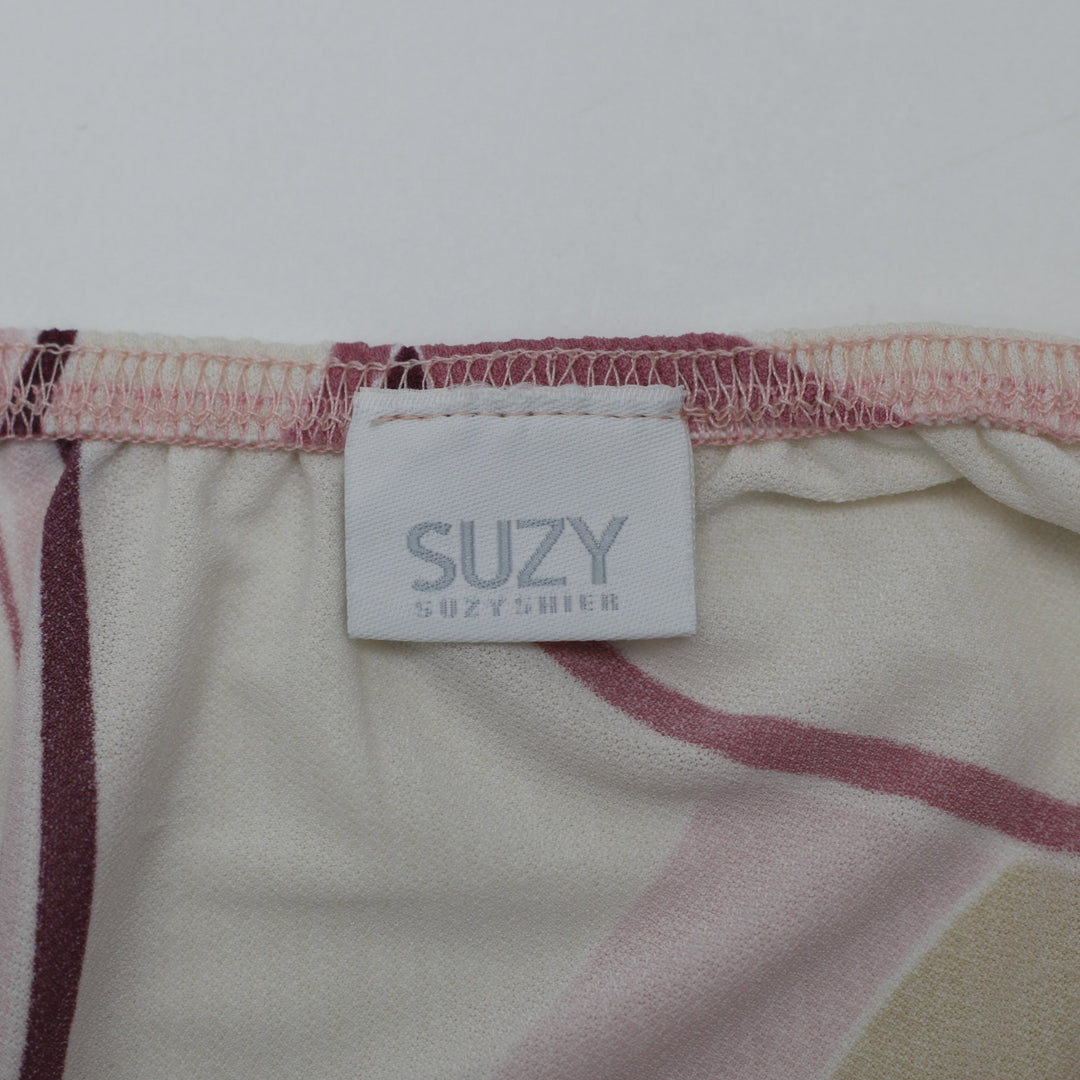 Y2K Ladies Suzy Abstract Halter Neck Tank Top Size XS