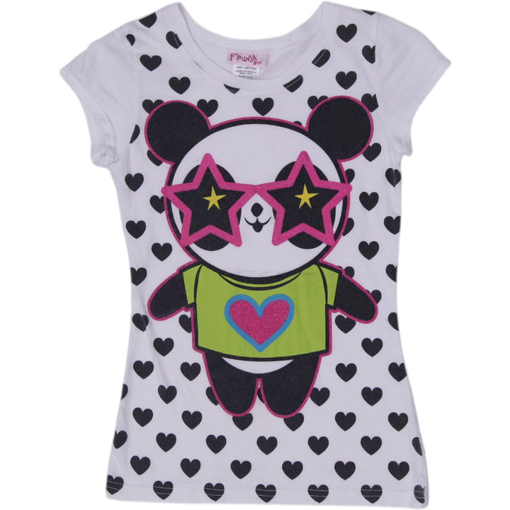 Y2K Ladies Flourish Girl Flourish Girl Panda Graphic T-Shirt  Size L