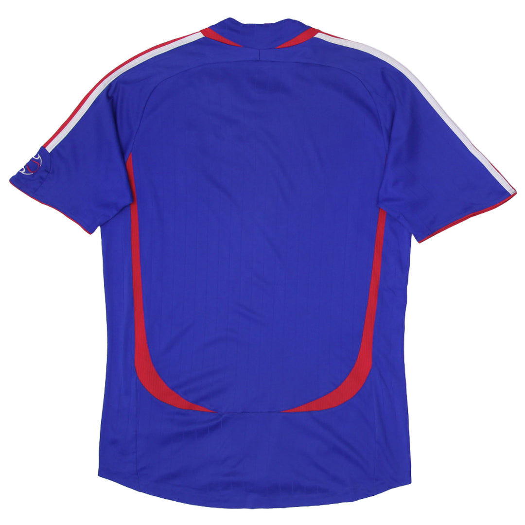 Men’s France 2006/2007 World Cup home Adidas football jersey shirt featuring official team colors and logo
