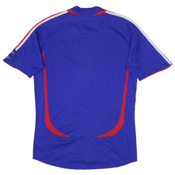 Men’s France 2006/2007 World Cup home Adidas football jersey shirt featuring official team colors and logo