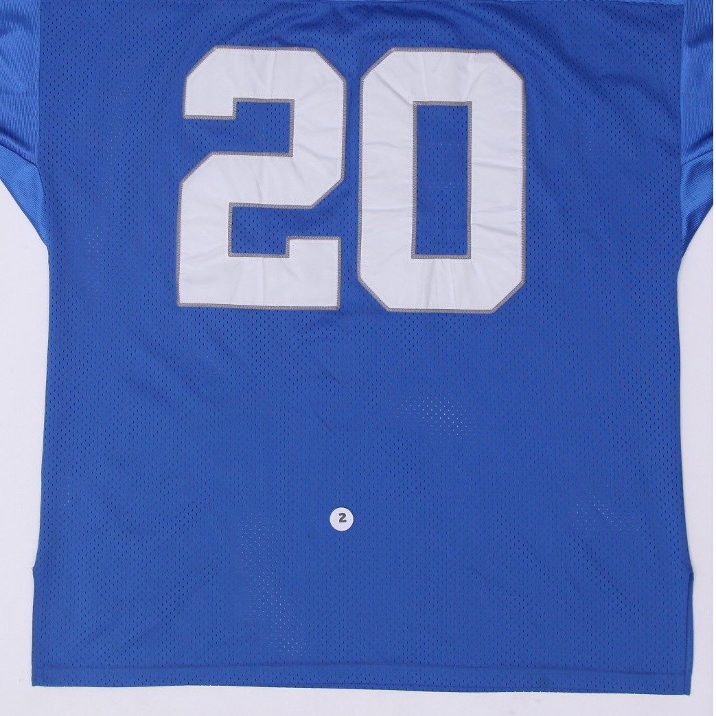 Vintage Mens Mitchell & Ness Sanders #22 Mesh Blue Football Jersey