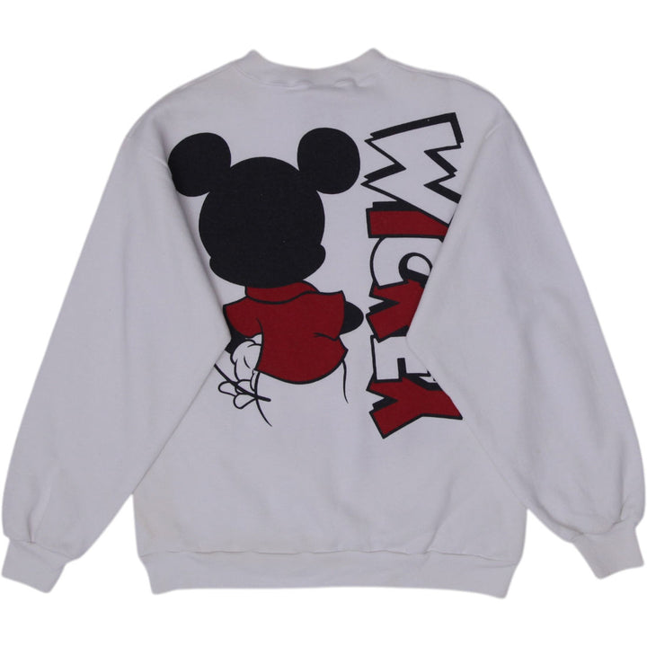 Vintage 90s Disney Mickey Mouse Double Sided Sweatshirt Made in USA Size M