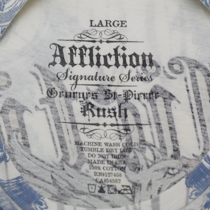 Y2K Mens Affliction Signature Series Georges St-Pierre T-Shirt Size L