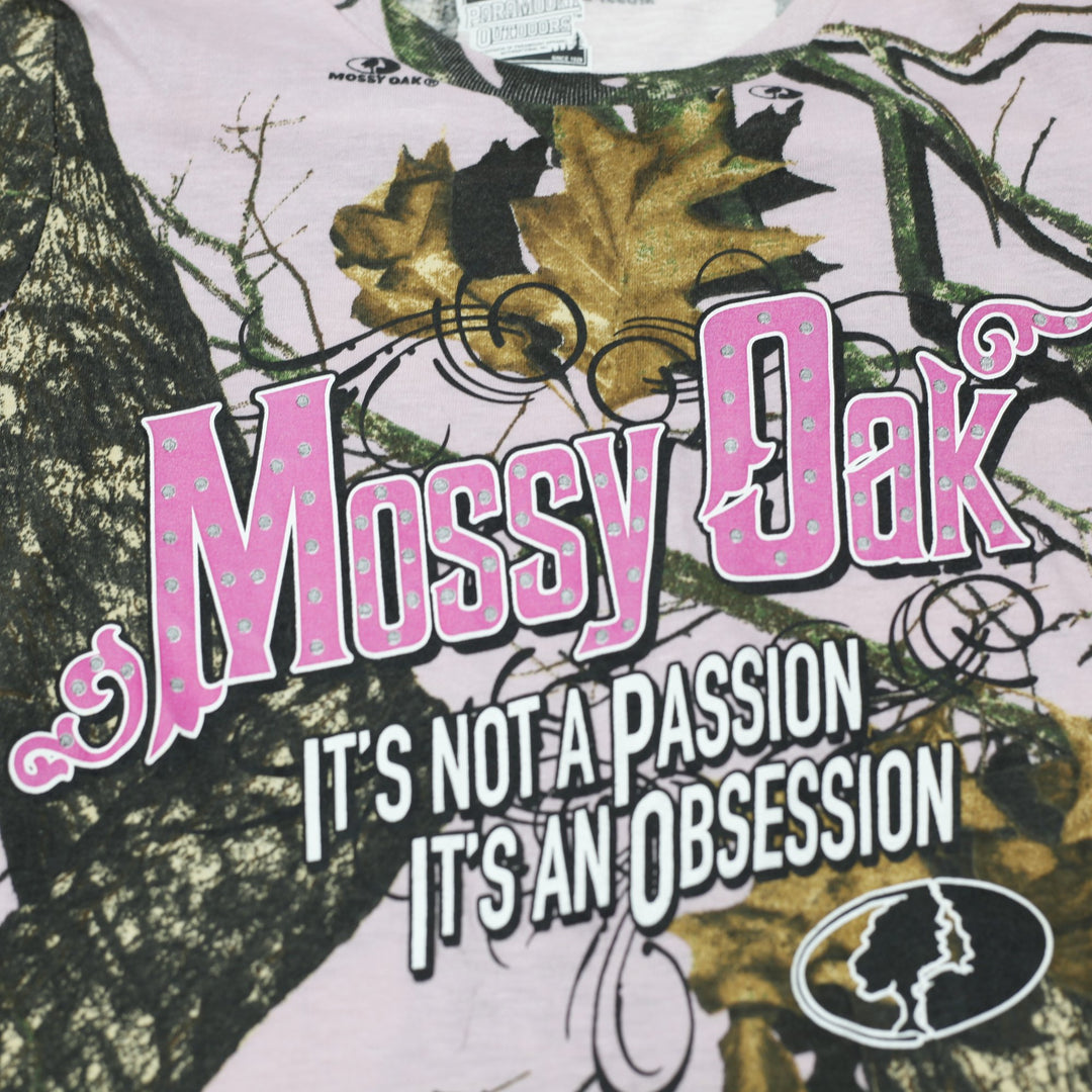 Ladies Mossy Oak Pink Camo Graphic Tee by Paramount Outdoors