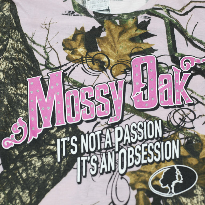 Ladies Mossy Oak Pink Camo Graphic Tee by Paramount Outdoors