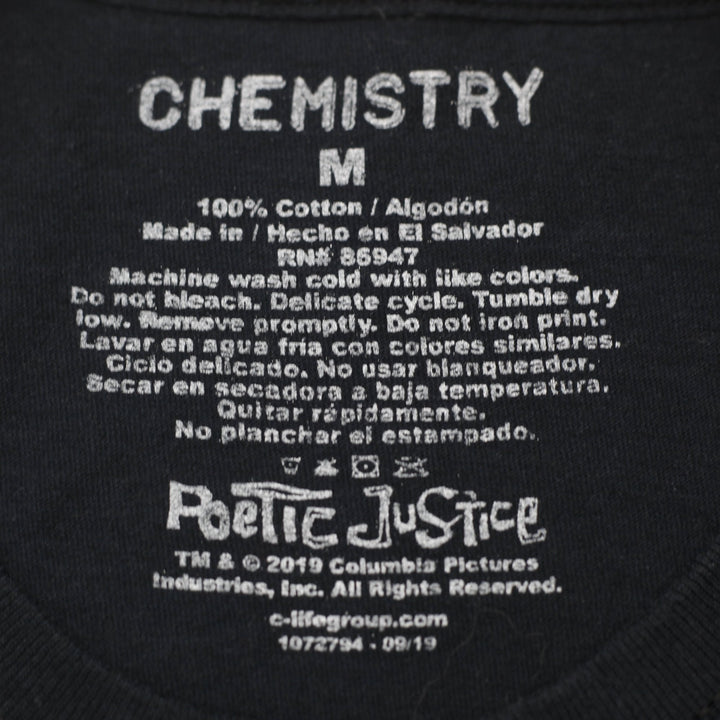 Mens Tupac Shakur Poetic Justice Movie Quote Graphic T-Shirt Black Size M
