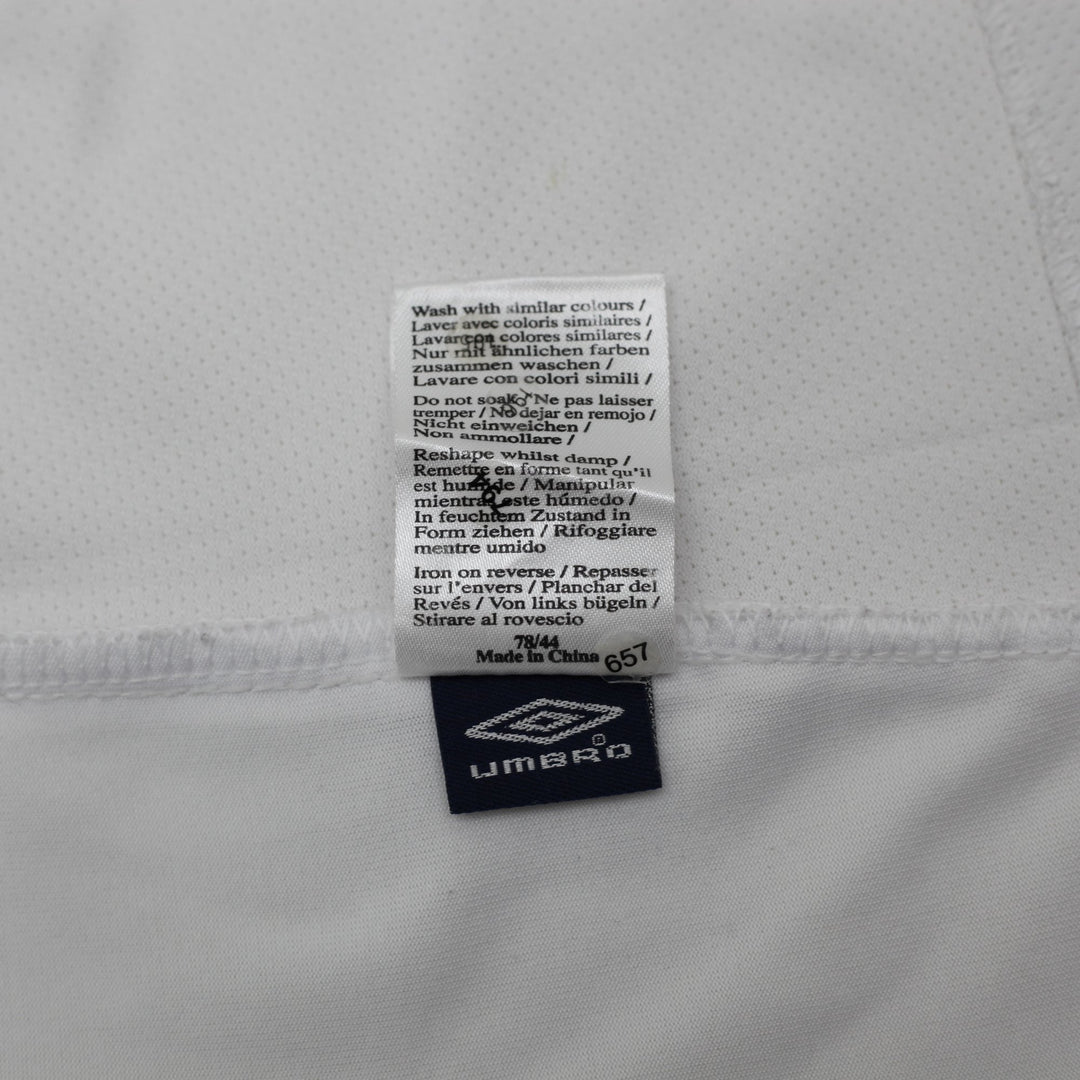 Mens Umbro England 2007-09 Home Football Shirt Jersey Umbro White #4 Size L