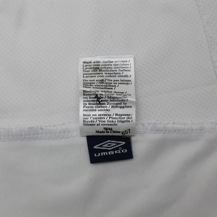 Mens Umbro England 2007-09 Home Football Shirt Jersey Umbro White #4 Size L