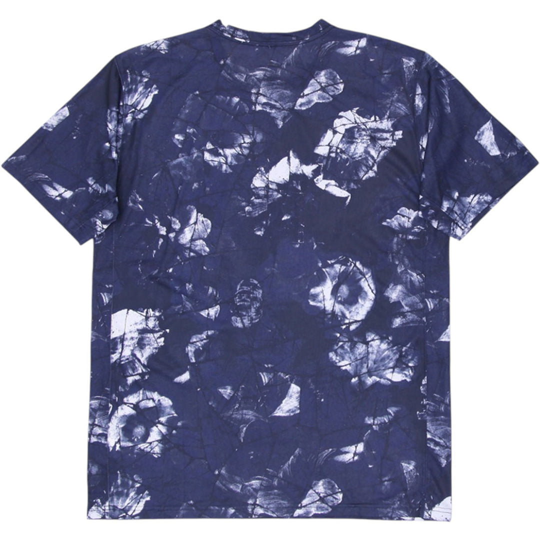 Mens Nike T-Shirt Navy Blue Tie-Dye Graphic Tee