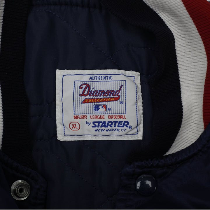 Vintage 90s Starter Chicago White Sox Quilted Satin Jacket Made in USA Size XL | Migration_Jackets - Back Vie | Fashion Rerun