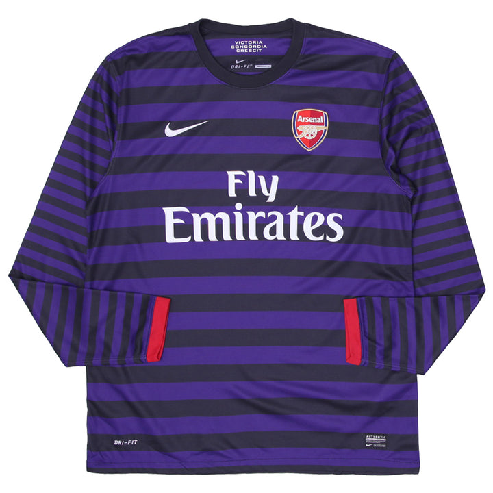 Mens Arsenal 2012-2013 Away Authentic Long Sleeve Shirt