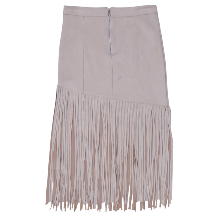 Y2K Ladies HKR Collections Suede Fringed Skirt