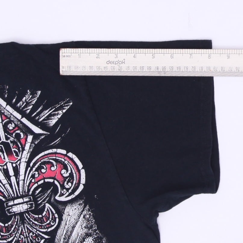 Y2K Mens Gildan Black Salvation Graphic Skulls T-Shirt Size XL