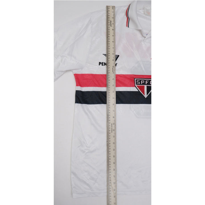 Vintage Mens Penalty SPFC Soccer Jersey White Red Black