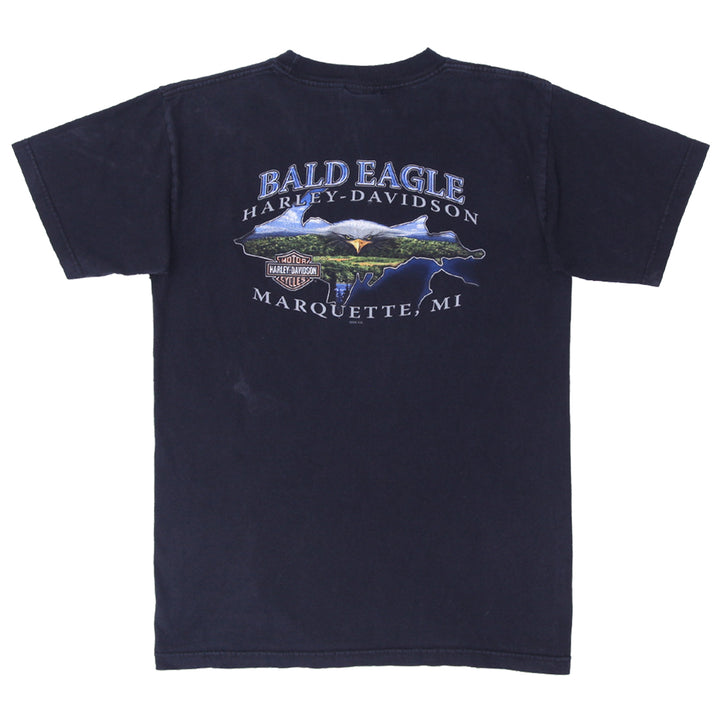 2005 Vintage Harley Davidson Bald Eagle Marquette MI T-Shirt Black M - Fashion Rerun Vintage Migration_T-Shirt