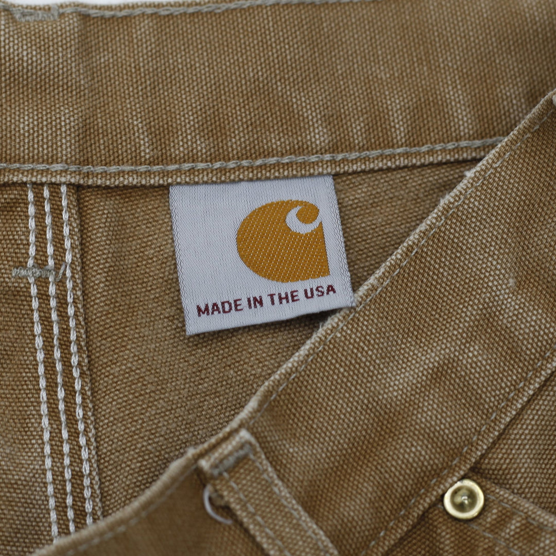 Mens B01 BRN Loose Original Fit Double Knee Carhartt Workwear Slightly Distressed Pants