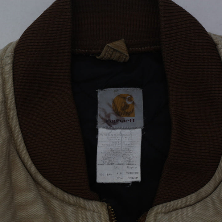 Vintage Carhartt V01 BRN Quilt Lined Work Slightly Distressed Vest | Migration_Vests - Back View | Fashion Rerun