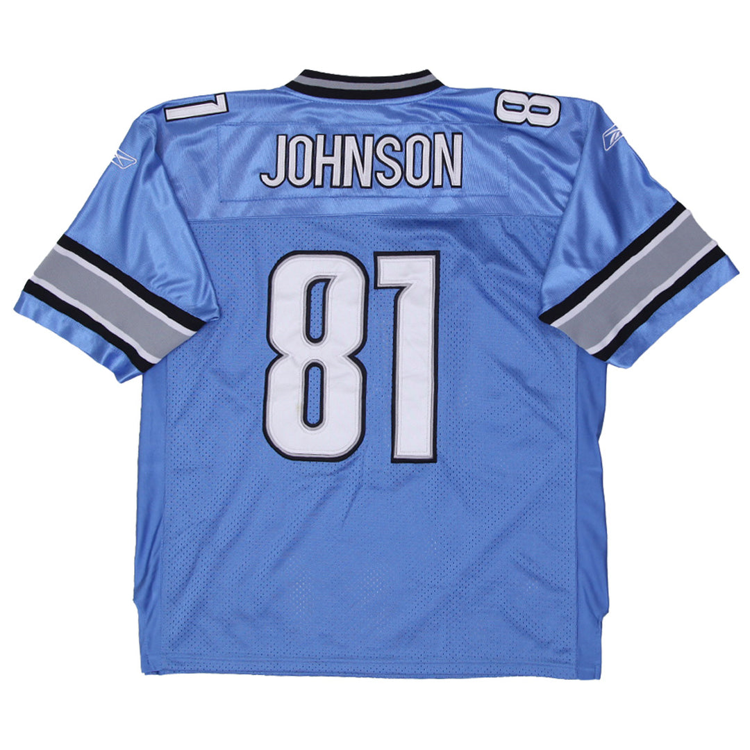 Mens Reebok On Field Calvin Johnson #81 Detroit Lions Jersey