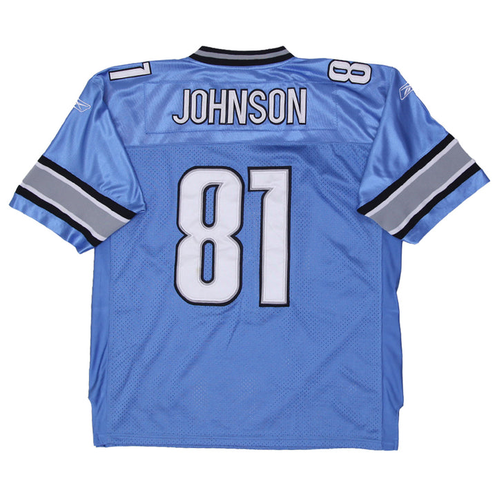 Mens Reebok On Field Calvin Johnson #81 Detroit Lions Jersey