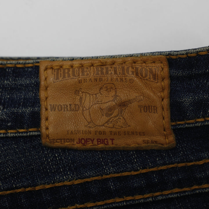 Mens True Religion Joey Big Distressed Stitching Denim Jeans Size 30