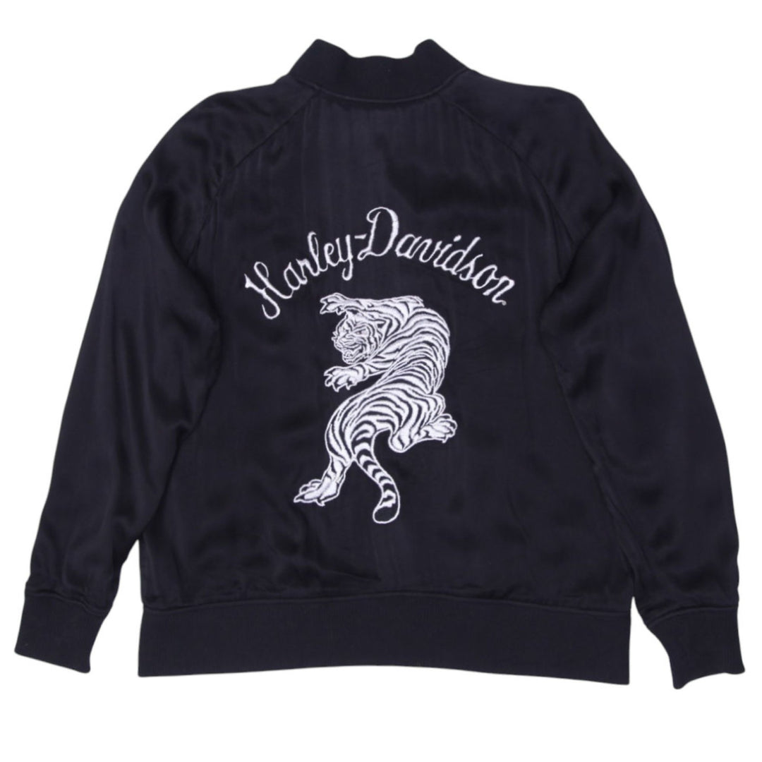 Vintage Mens Harley-Davidson Jacket Black Reversible Graphic