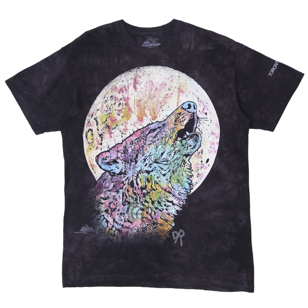 Mens The Mountain Dean Russo Howling Wolf Tie Dye T-Shirt - Fashion Rerun Vintage Migration_T-Shirt