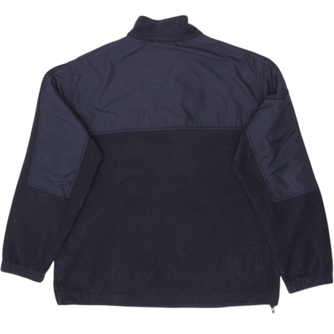 Mens Chaps Jacket Black Fleece Lightweight Full Zip Pockets Size L