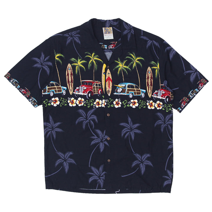 Mens Winnie Fashion Hawaiian Shirt Black - Fashion Rerun Vintage Migration_Shirt