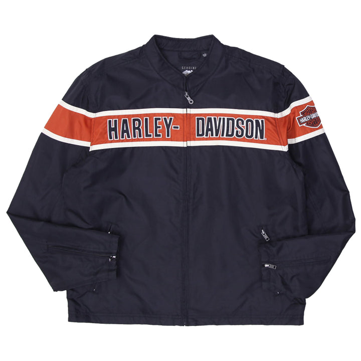 Mens Harley Davidson Motorcycle Zip Up Jacket