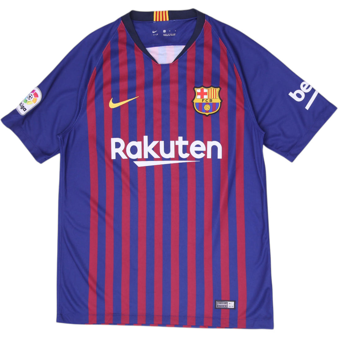 Mens Nike FC Barcelona 2018-19 Home Jersey #3 PIQUÉ La Liga Soccer Shirt Medium