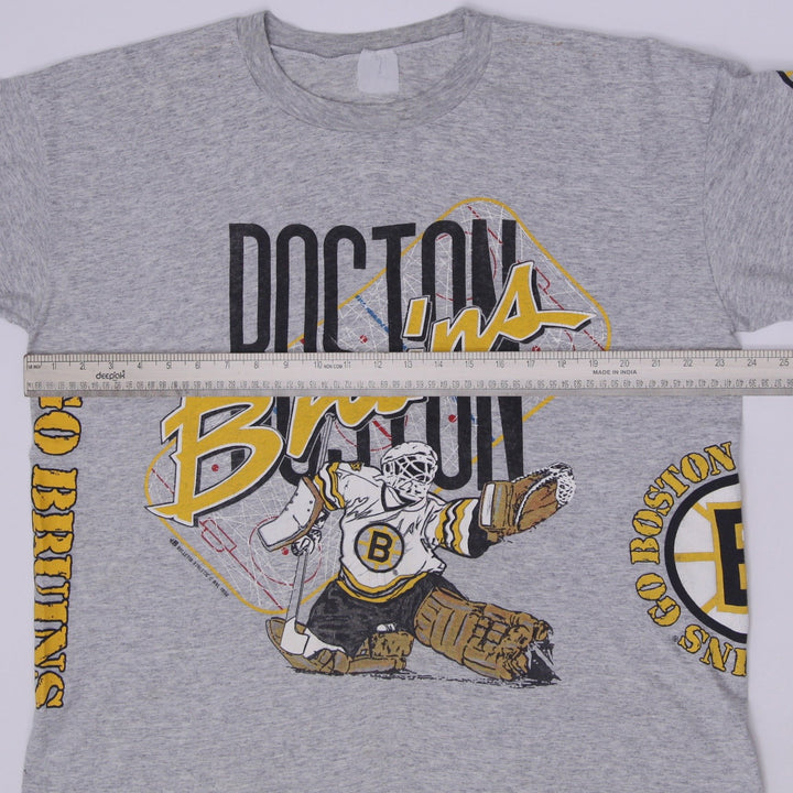 Vintage 1990 Boston Bruins Bulletin Athletic AOP T-Shirt