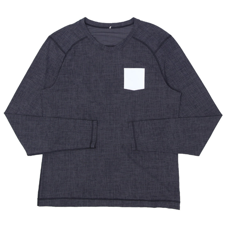 Mens Lululemon V-Neck Long Sleeve T-Shirt - Fashion Rerun Vintage Migration_T-Shirt