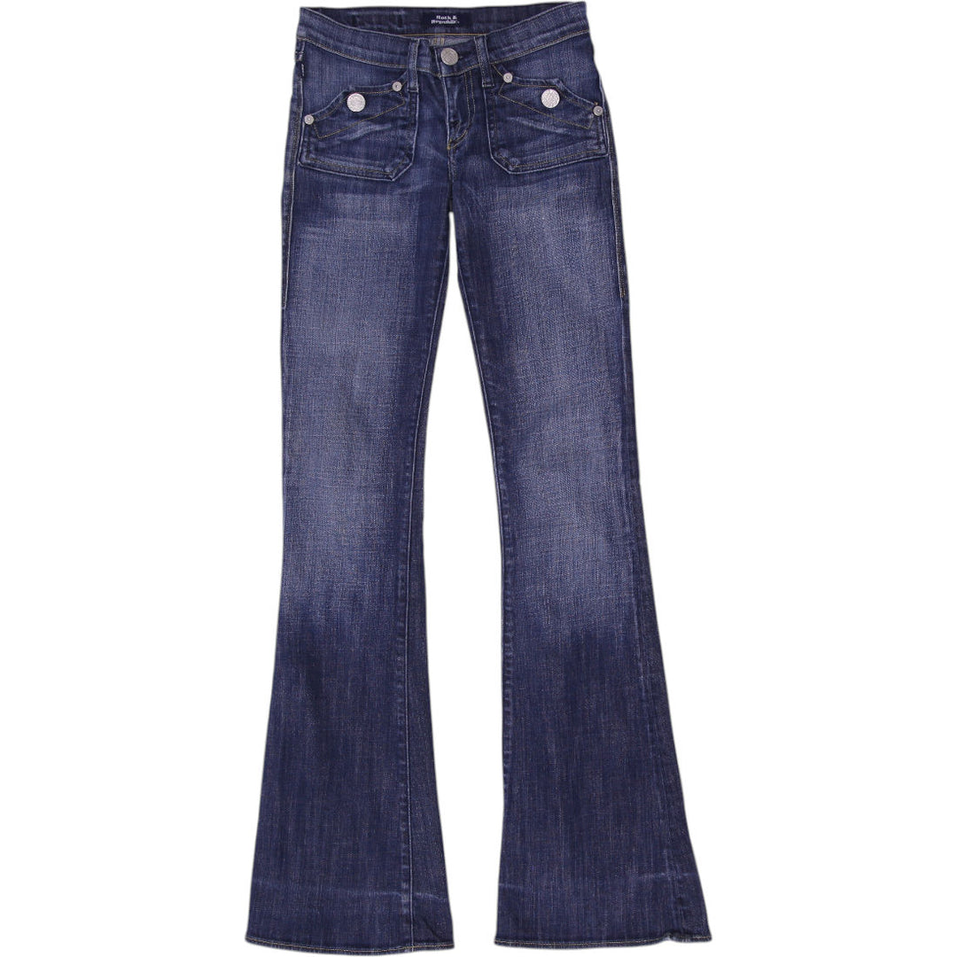 Y2K Ladies Rock & Republic Washed Style Flare Jeans Size 24