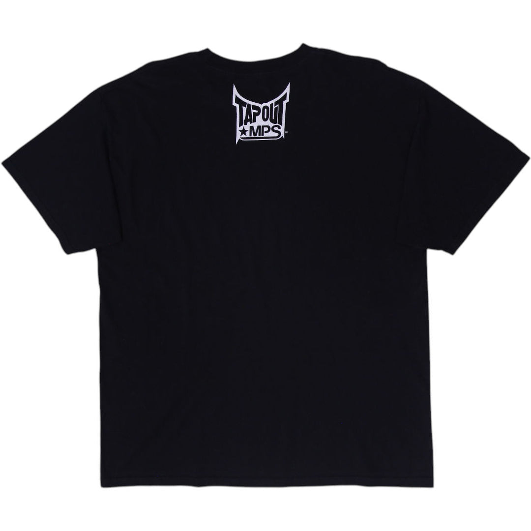 Y2K Mens Tapout MPS Gothic Skull Sword MMA Fighting Graphic T-Shirt Size XL