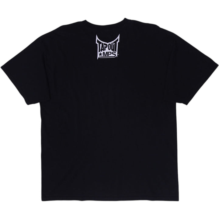 Y2K Mens Tapout MPS Gothic Skull Sword MMA Fighting Graphic T-Shirt Size XL