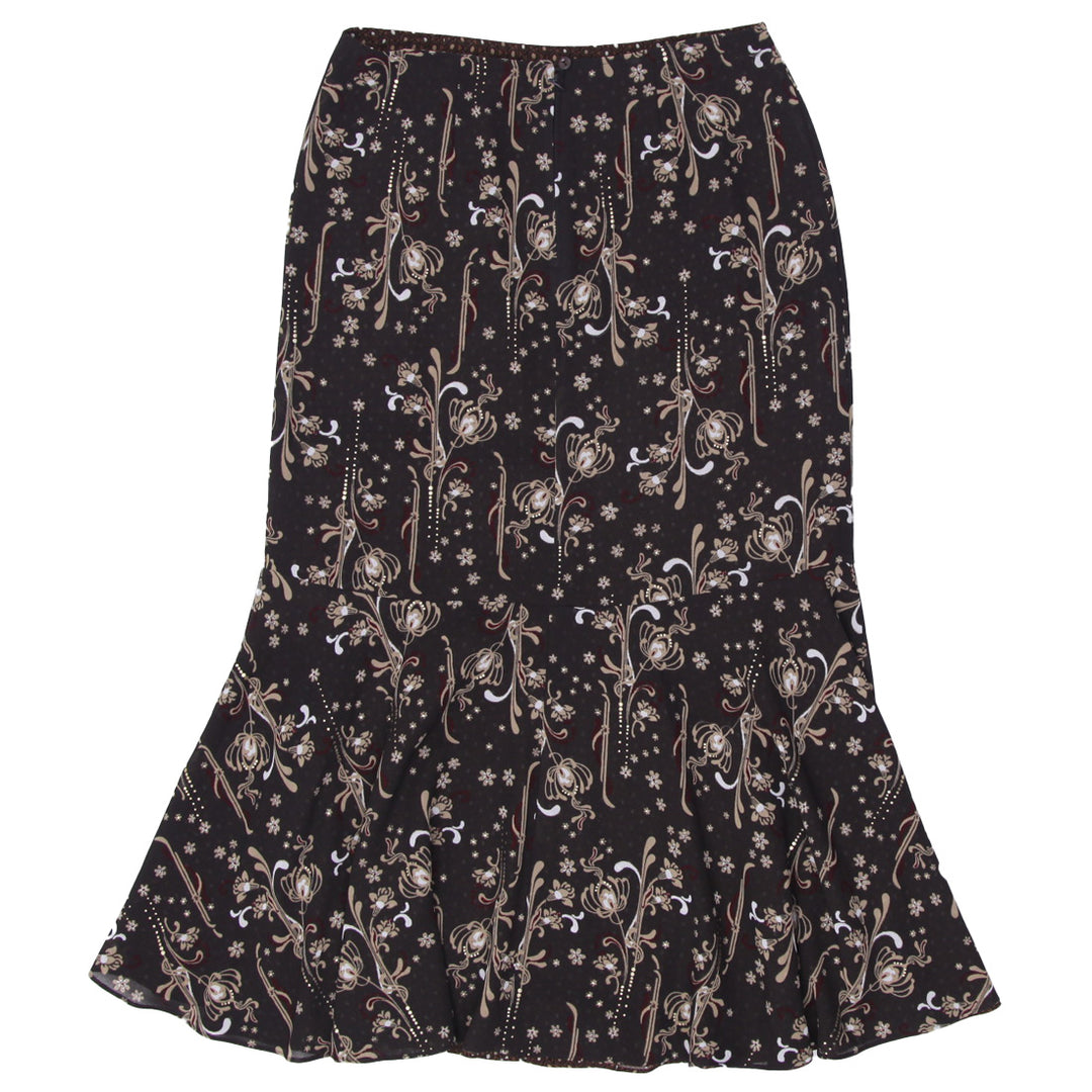 Y2K Ladies Printed Reversible Long Skirt