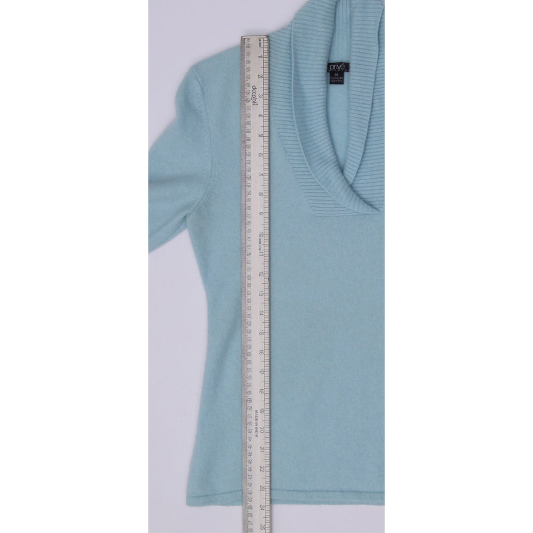 Ladies Prive 100% Cashmere Shawl Collar V-Neck Sweater Size M