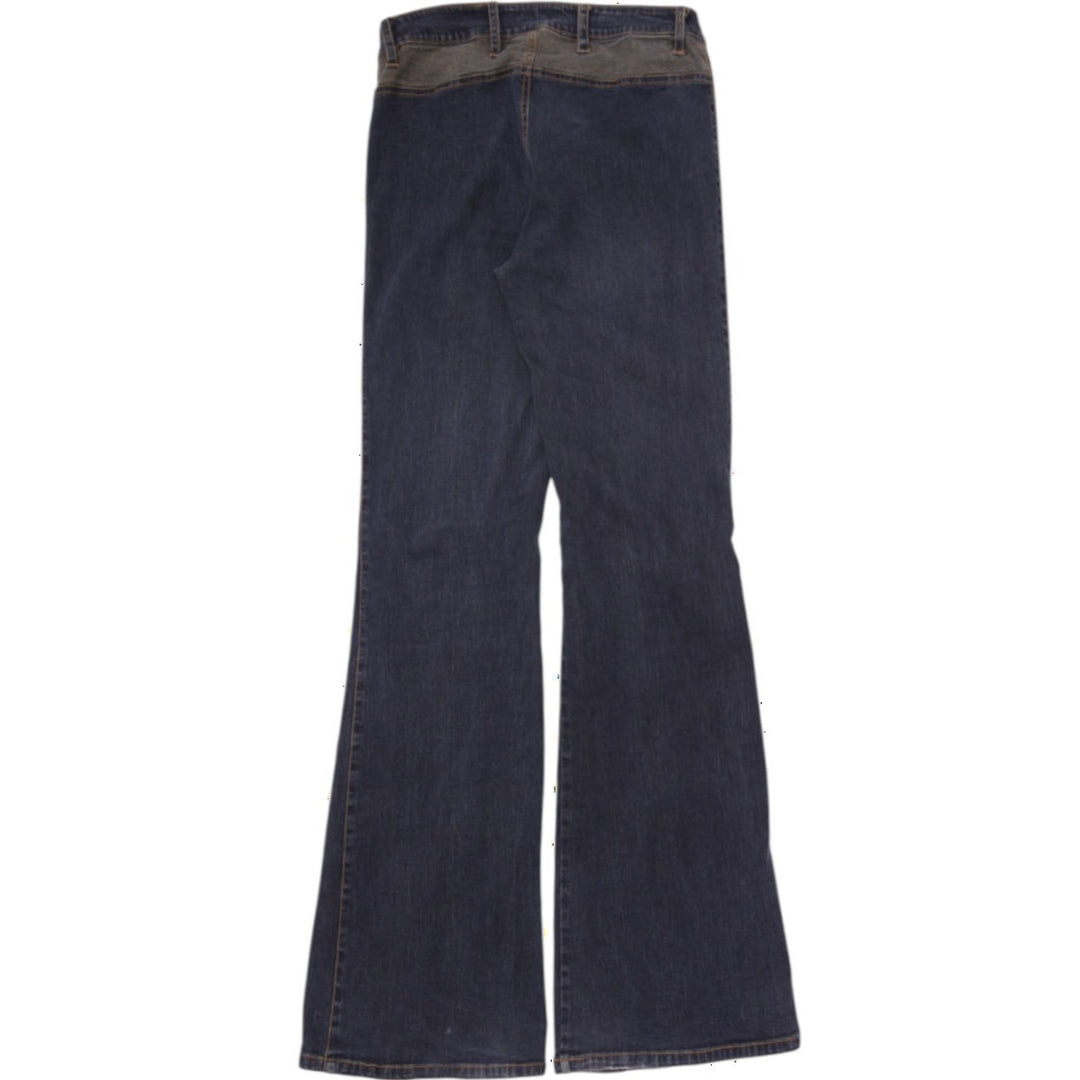 Y2K Ladies Coacetic Vertical Striped Flared Denim Size 30