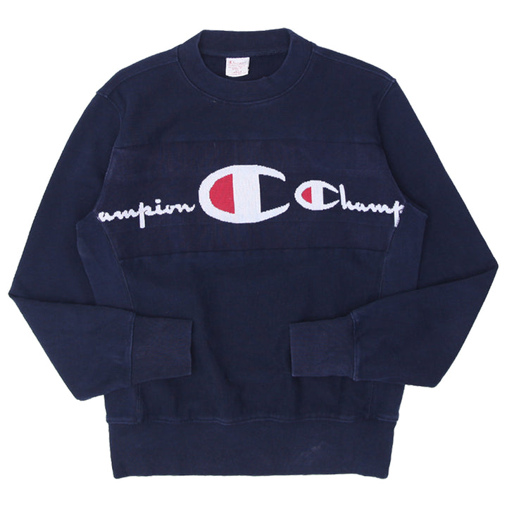Vintage Mens Champion Reverse Weave Warm Up Crewneck Sweatshirt Navy - Fashion Rerun Vintage Migration_Sweaters